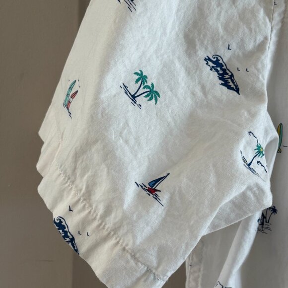 Chaps Men’s Short Sleeve Summer Shirt, Nautical Print, Size L - Picture 4 of 8